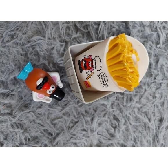 Lot Of 3 Vintage Burger King Toy 1998 Hasbro Mr. Potato Head Fry Box Basketball - Picture 8 of 8